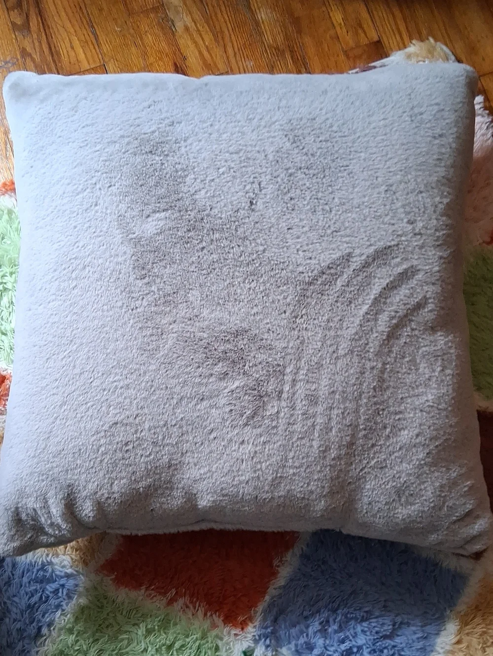 Cozy Gray Decorative Throw Pillow - Soft Texture